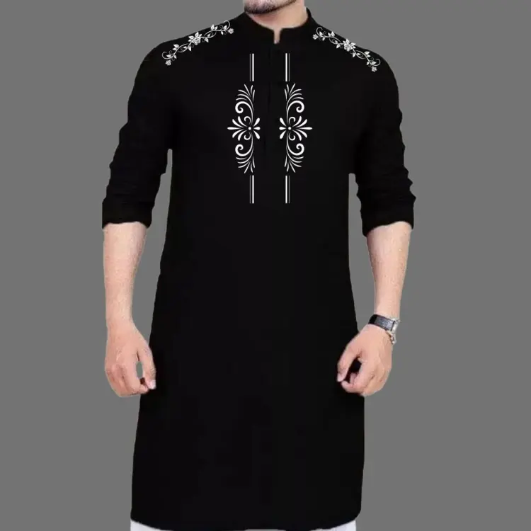 Staile Semi Long Linen Panjabi